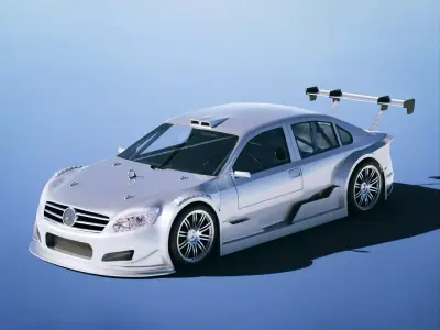 Mercedes Benz C Class Touring Race 2018 Low-poly 3D model