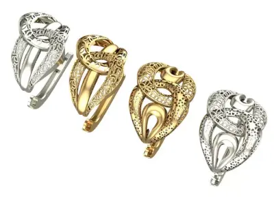 Two earrings part 3 3D print model
