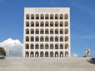 Palazzo della Civilta  Italiana - Square Colosseum  Low-poly 3D model