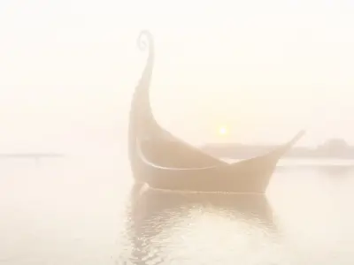 vikings boat Low-poly 3D model