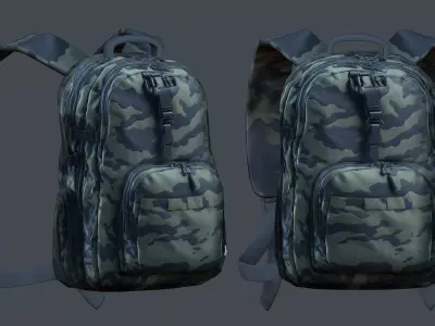 Backpack Camping Generic military human bag storqge  Low-poly 3D model purchase