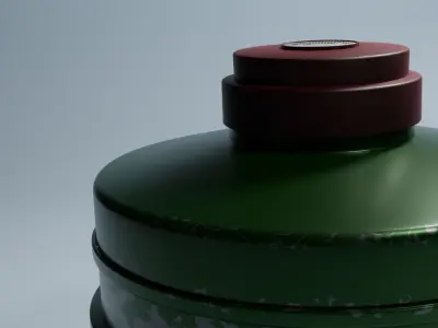 Face mask gas filter Low-poly 3D model