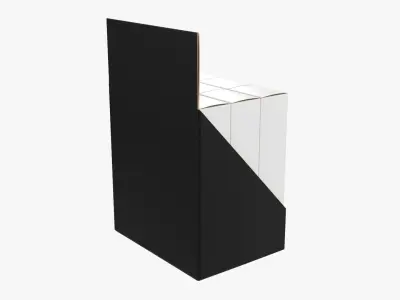 Paper boxes on tray set 3D model