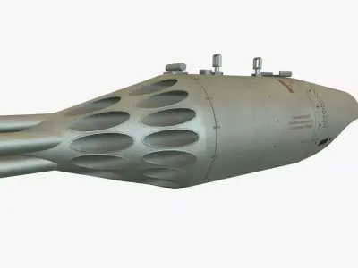 Rocket Launcher UB-32A-24 Low-poly 3D model