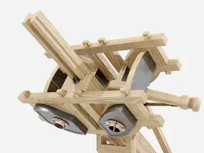 Roman ballista Low-poly 3D model