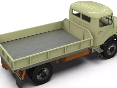 Mercedes-Benz LAK 710 4x4 Platform Dump Truck 3D model