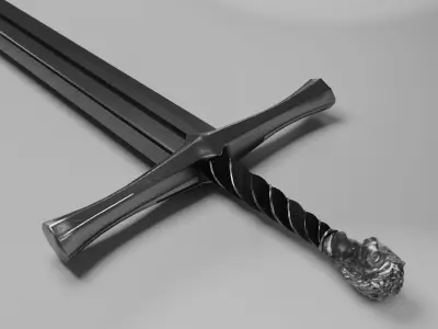 Lion Sword Low-poly 3D model