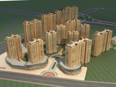 High-Rise Residential 3D model 14