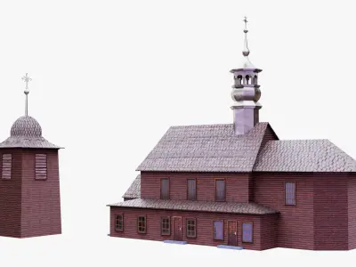 Wooden Church Saint Florian 3D model