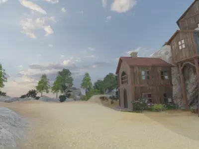 Hilltop Village 3D model order