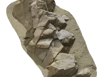  Large Chunky Beach Rock Model 