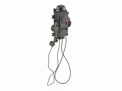 Siemens Mining Rotary Telephone 1940s 3D model