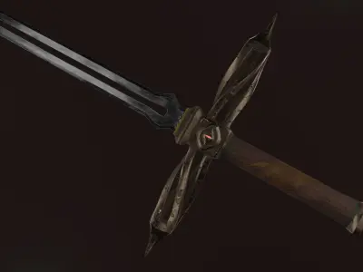 OLD-fantasy snake sword 4k Low-poly 3D model