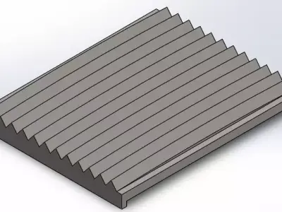 Jaw Crusher Plate 16x24-Solidworks mechanical part-Mining Equip 3D model