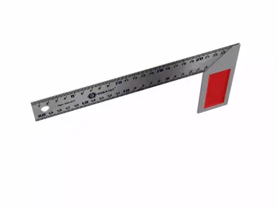 L Shaped Ruler 3D model