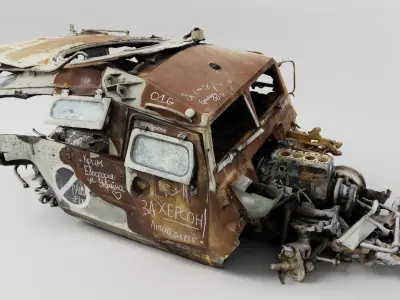 Tigr or Tiger infantry mobility vehicle destroyed in Ukraine  3D model