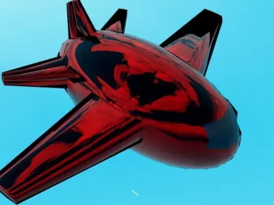 Sci-Fi Air Plane 3D Model 3D model