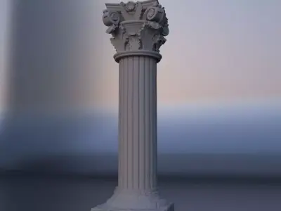 Roman Pillar Low-poly 3D model