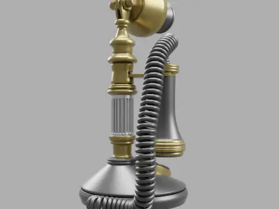 3D Model of Retro Roman candlestick telephone 3D model
