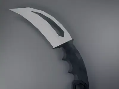 Ultra Low Poly Karambit Knife Low-poly 3D model