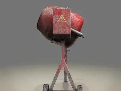 Concrete Mixer Game Ready Low-poly 3D model