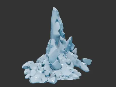 Alien Planet Rock Formation Low-poly 3D model