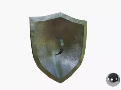 Knght Metal Shield Low-poly 3D model