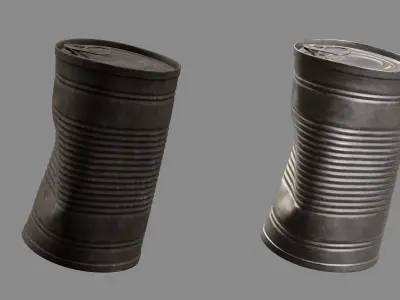 Crushed Food Can 02 3D model