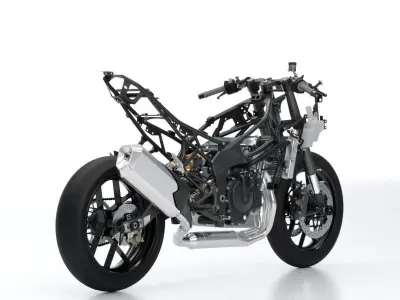 motorcycle wheels - rotobox bullet style 3D model