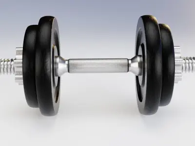 Dumbbell 3D Model pair of dumbbells 3D model