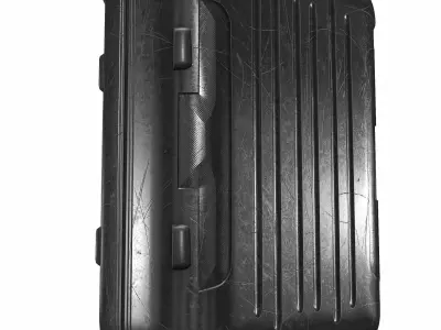 Rolling Travel Suitcase  With Money Low-poly 3D model