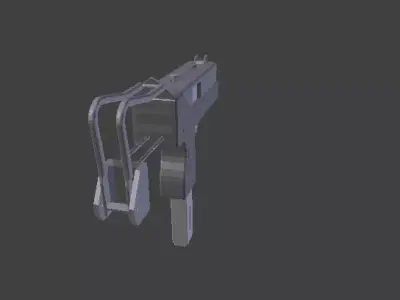 MAC 10 Subfusil Low Poly Free low-poly 3D model