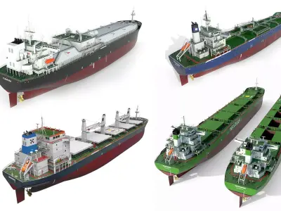 Ships collection 04  3D model