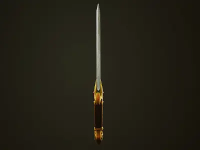 Steel Sword - Game Ready Weapon Low-poly 3D model