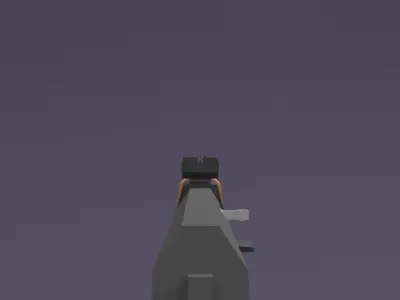 AK-47 gun Low-poly 3D model