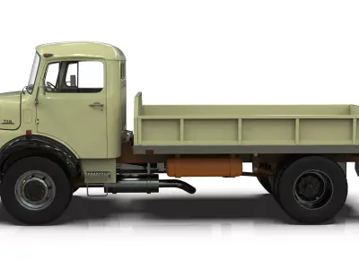 Mercedes-Benz LAK 710 4x4 Platform Dump Truck 3D model