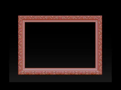 3D Frame - Wood Carving STL Model for CNC Router 3D print model 2