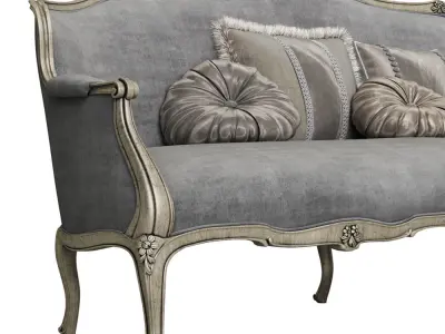 Modern Sofa with Pillow  3D model