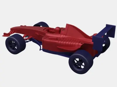Turbo Race Car 3D model