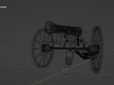 British 9lb Cannon 3D model