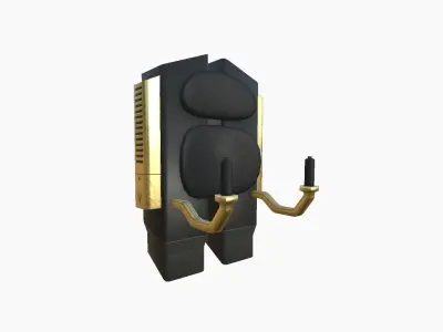 Jetpack F02 Golden Black - SciFi Character Design Low-poly 3D model