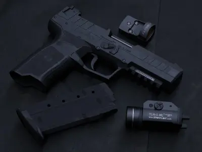 FN Five-Seven MK3 Low-poly 3D model