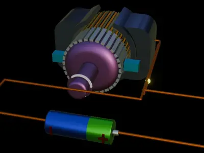 SELF EXCITED DC MOTOR 3D MODEL Low-poly 3D model