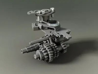 Gearbox Jawa 50 23 motorcycle 3D model