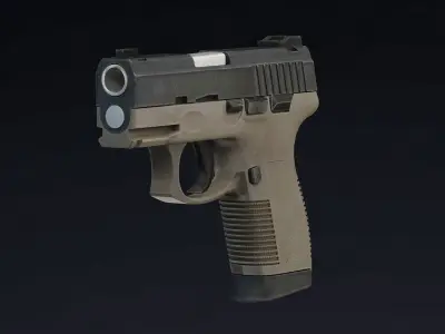 Taurus PT145 Low Poly Realistic V2 Low-poly 3D model