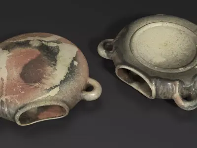 Antique Clay Vase - Ancient Ceramic Amphora Low-poly 3D model