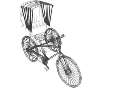 Rickshaw - Side-driver 3D model