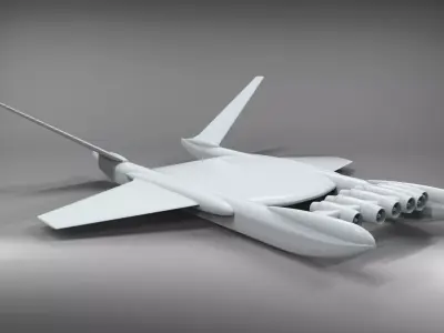ekranoplan sea launch Free 3D model