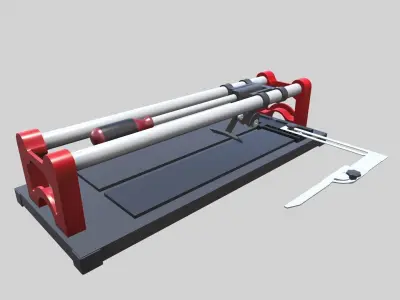 Tile Cutting Machine Low-poly 3D model