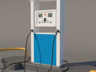 Gas Station Dispensers 3D Model Pack